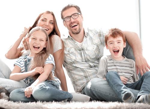 family of four hugging | sunnyvale ca dentist