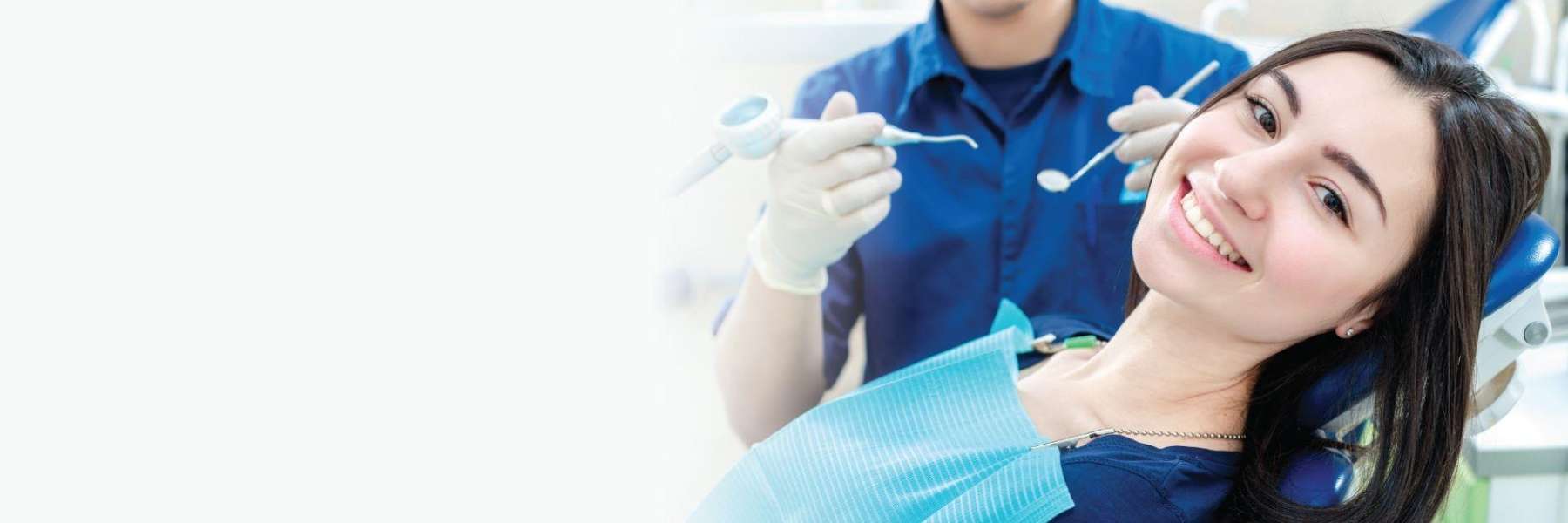 woman sitting in dentist exam chair | general dentistry sunnyvale ca